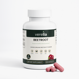 Organic Beetroot 1,300mg Root Powder — 60 Capsules, 30-Day Supply