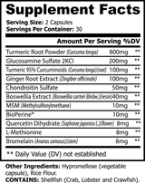 Turmeric 800mg + 95% Curcuminoids & BioPerine® — 60 Capsules